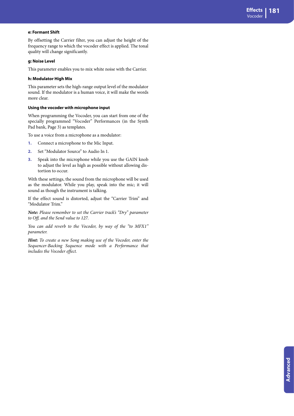 KORG Professional Engineer PA3 User Manual | Page 183 / 250
