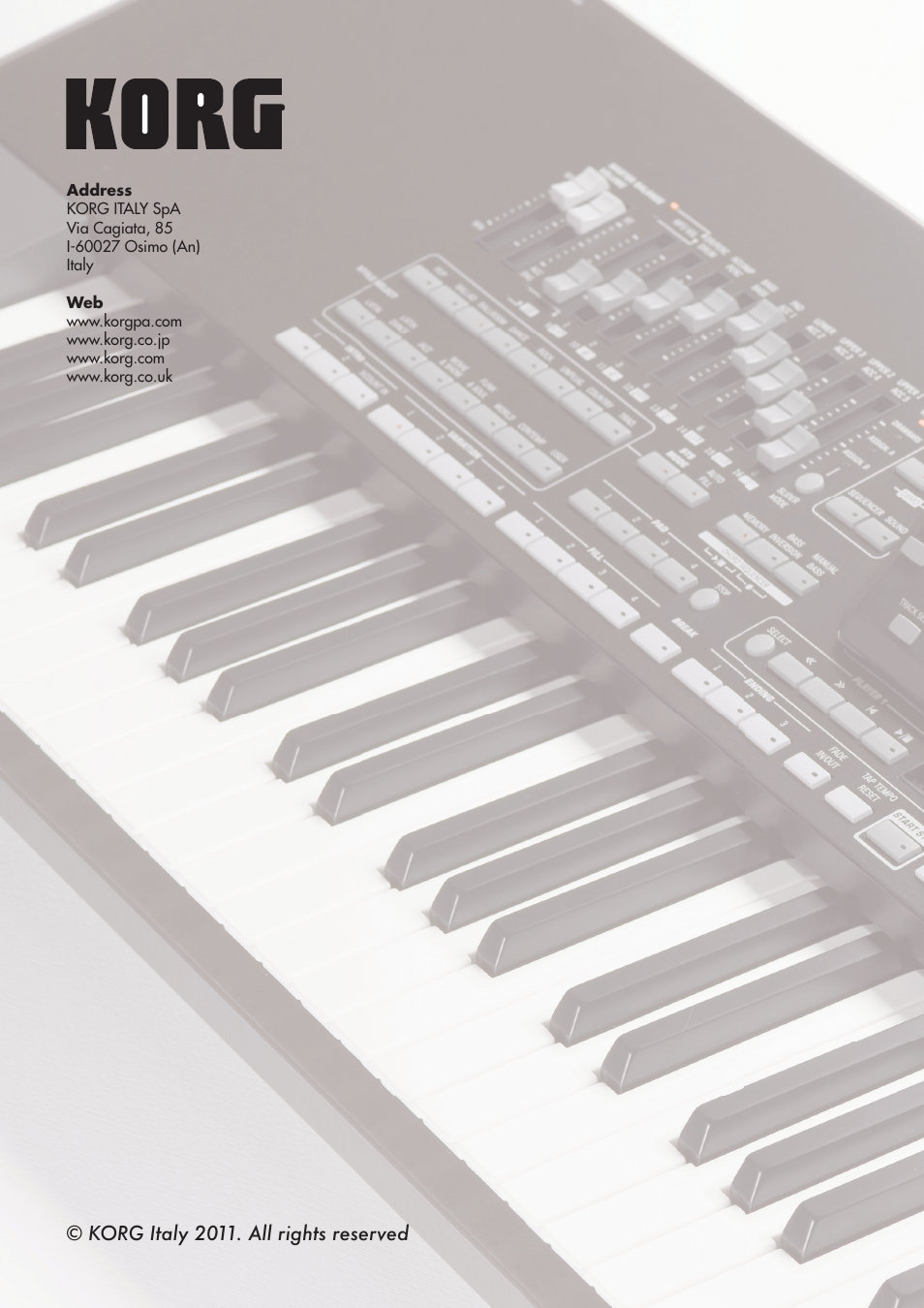 KORG Professional Engineer PA3 User Manual | Page 250 / 250