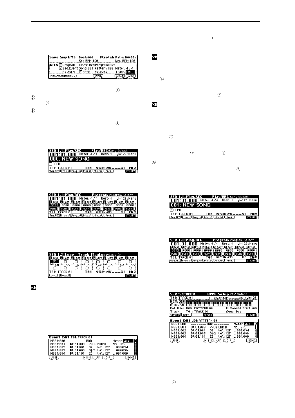 KORG TR Music Workstation Operation Guide 2E ii User Manual | Page 102 / 136