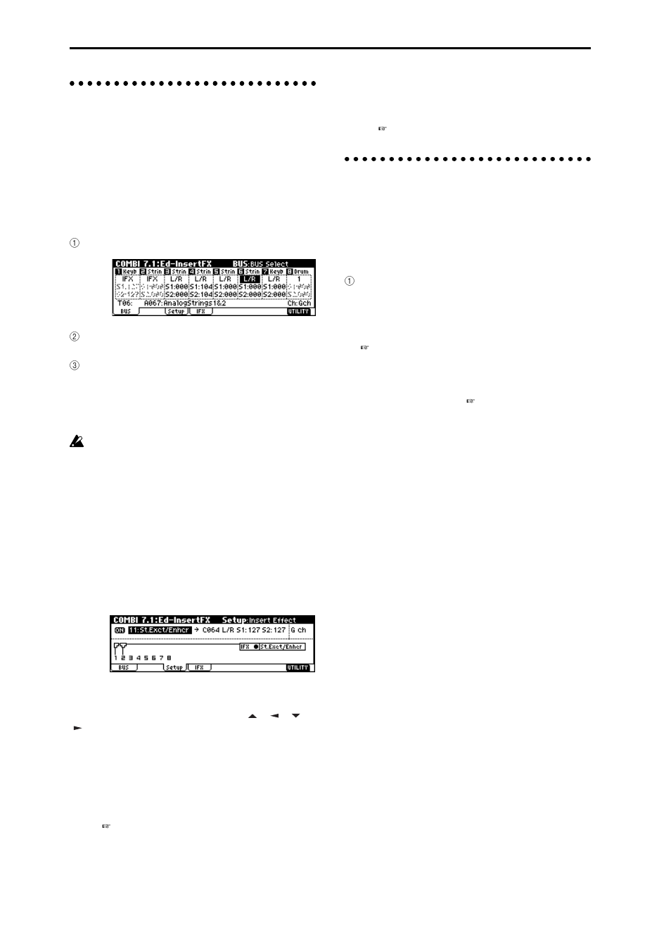 Effect settings in combination, and song, The exb-smpl option), Puts) | P.114), And seq 7.2: master fx, P.114, pg p.84) | KORG TR Music Workstation Operation Guide 2E ii User Manual | Page 120 / 136