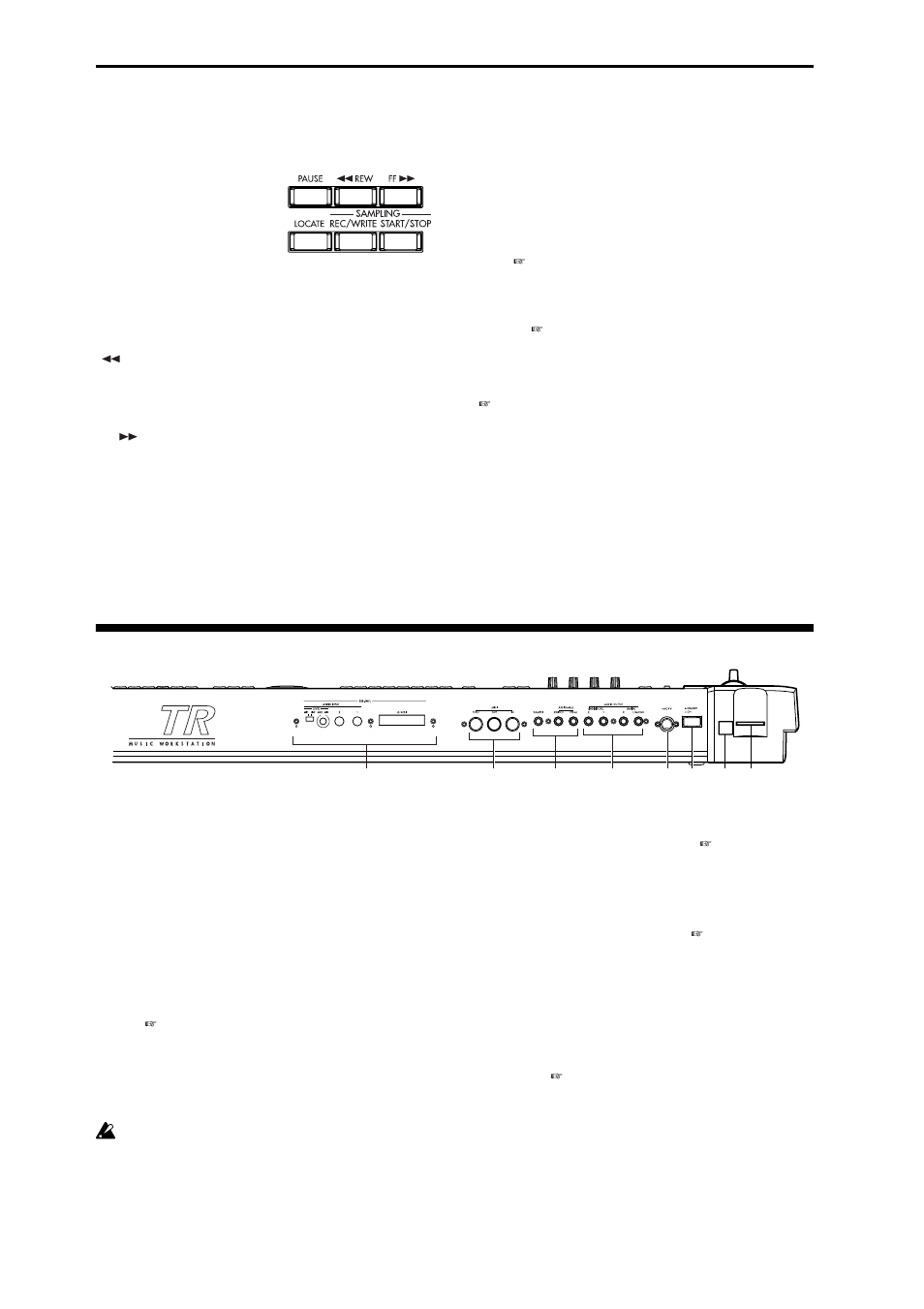 Rear panel | KORG TR Music Workstation Operation Guide 2E ii User Manual | Page 14 / 136