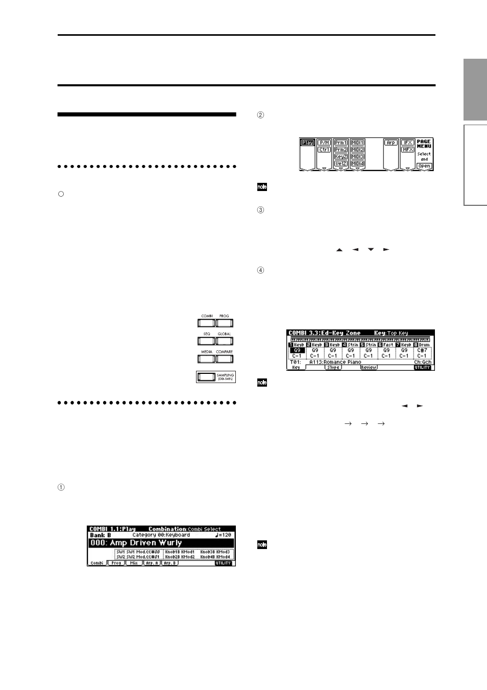 Basic operation, Selecting modes, Key will light) | P.15), Selecting pages and tabs | KORG TR Music Workstation Operation Guide 2E ii User Manual | Page 21 / 136