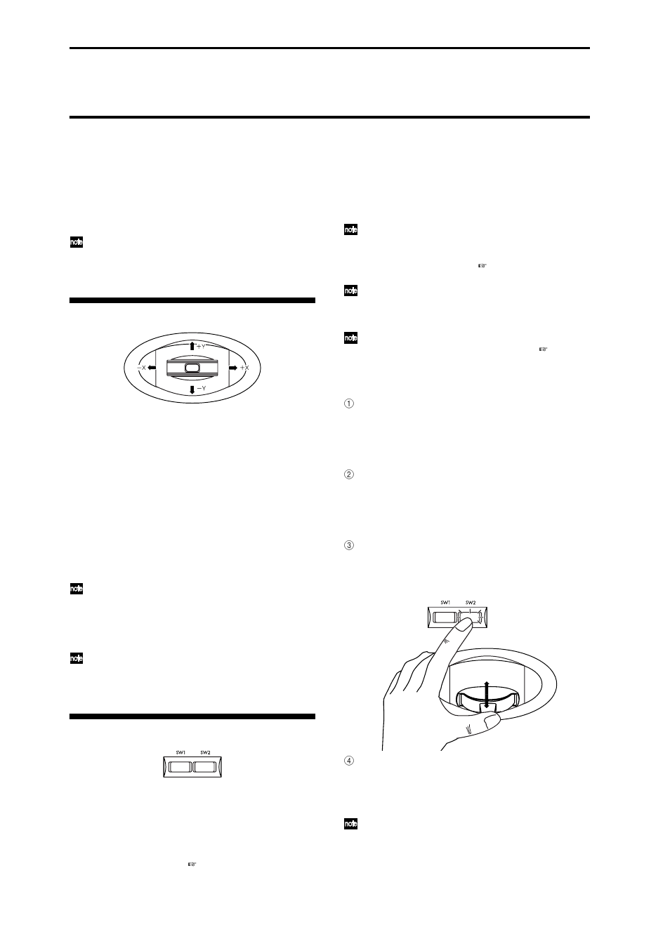 Using controllers to modify the sound, Joystick, Sw1, sw2 | Joystick sw1, sw2, P.24) | KORG TR Music Workstation Operation Guide 2E ii User Manual | Page 30 / 136