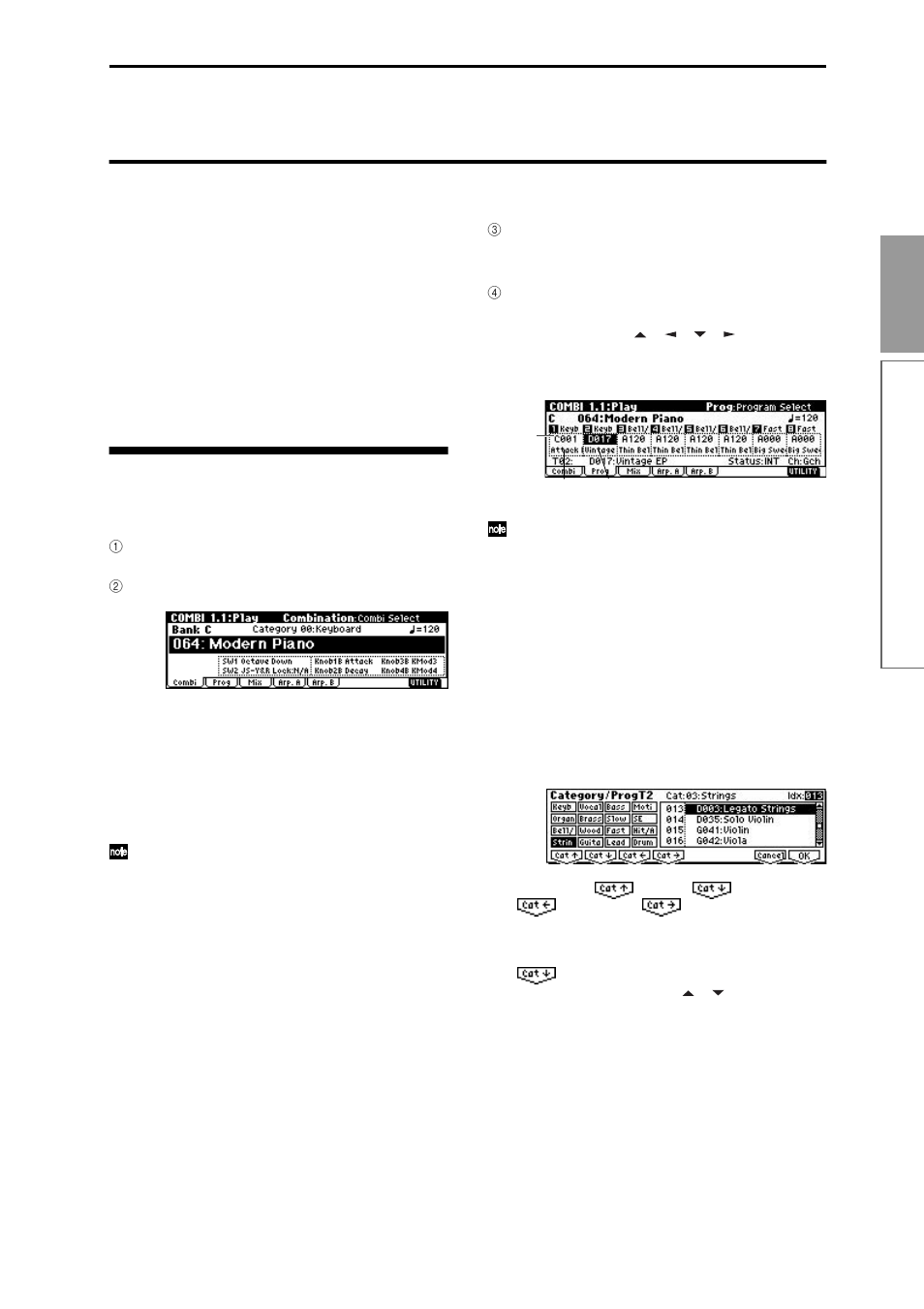 Simple combination editing, An example of editing, 33 quick star t | KORG TR Music Workstation Operation Guide 2E ii User Manual | Page 39 / 136
