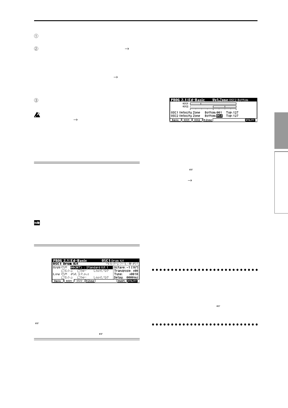 Controller settings 2.2: ed–ctrl, Pitch settings 3.1: ed–pitch, Controller settings pitch settings | 51 basic functions | KORG TR Music Workstation Operation Guide 2E ii User Manual | Page 57 / 136