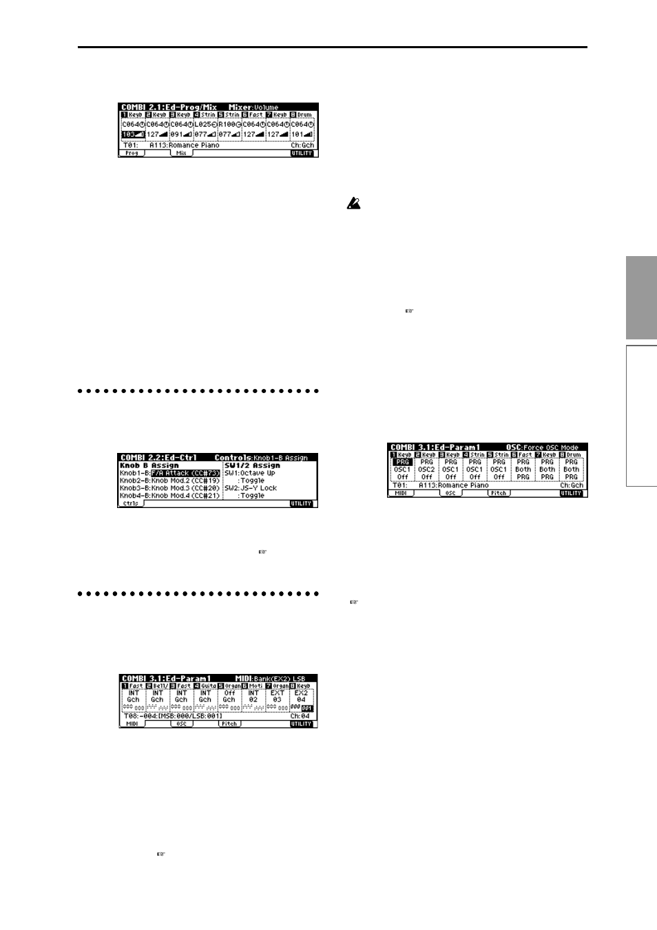 Controller settings 2.2: ed–ctrl, Playing mode, 59 basic functions | KORG TR Music Workstation Operation Guide 2E ii User Manual | Page 65 / 136