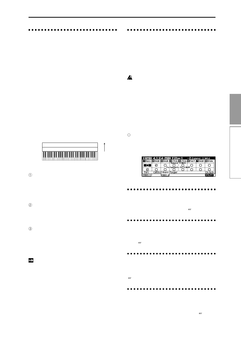 Velocity switch settings 3.4: ed–vel zone, Arpeggiator settings 6.1: ed–arp, Bus settings 7.1: ed–insertfx bus | Insert effect settings 7.1: ed–insertfx setup, ifx, Master effect settings 7.2: ed–masterfx, 61 basic functions, Vel (velocity) page, Slope page | KORG TR Music Workstation Operation Guide 2E ii User Manual | Page 67 / 136