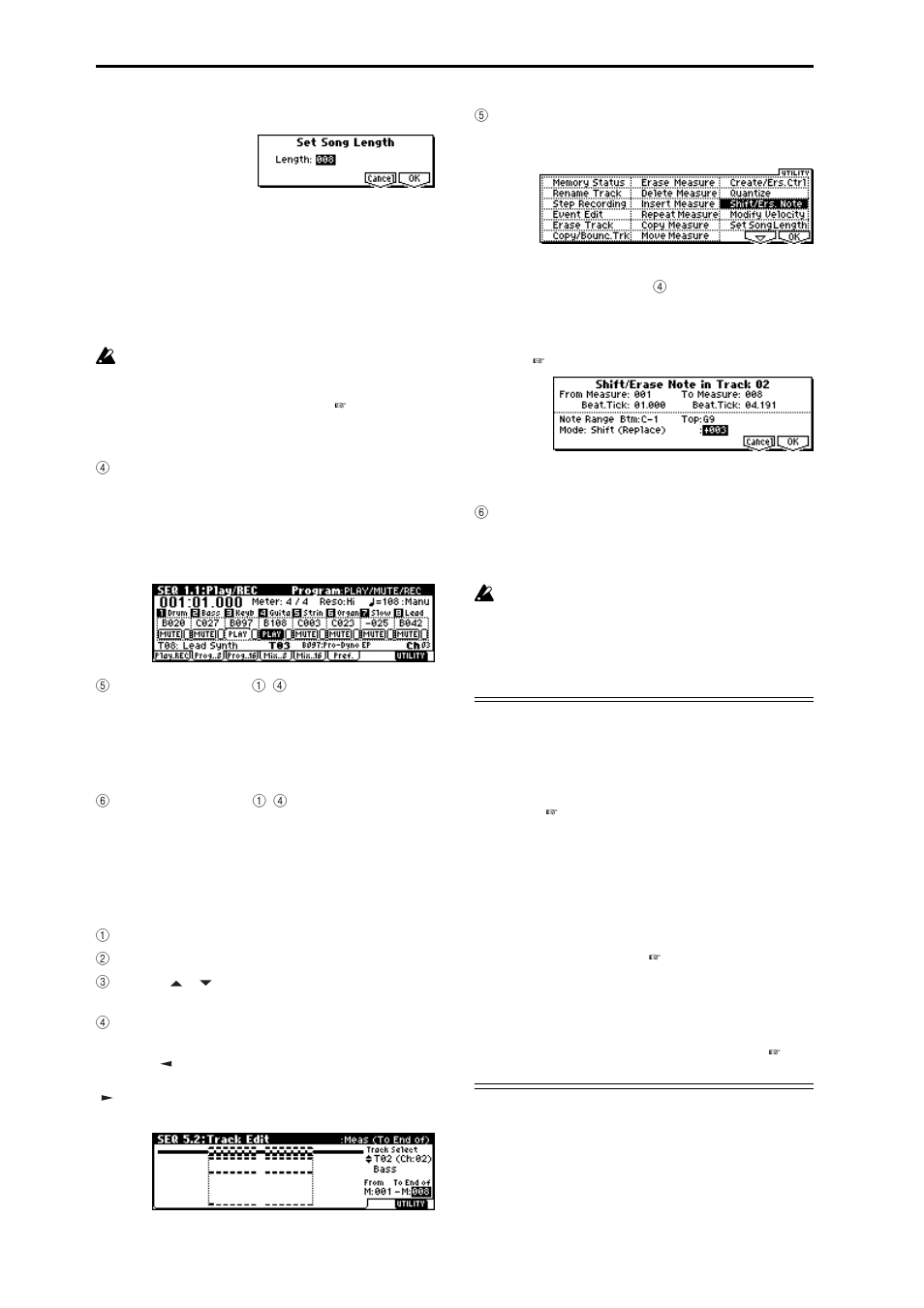 Changing the key (transposing/modu- lating) | KORG TR Music Workstation Operation Guide 2E ii User Manual | Page 78 / 136