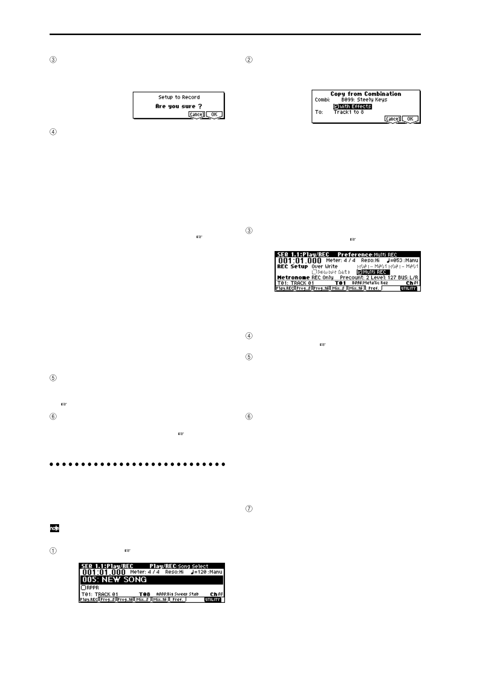 Menu commands) | KORG TR Music Workstation Operation Guide 2E ii User Manual | Page 84 / 136