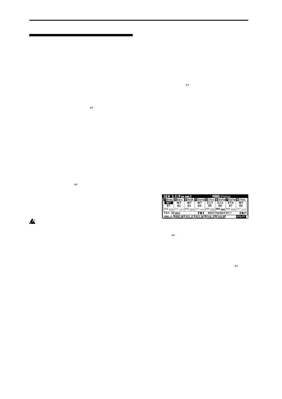 Caution and other functions in sequencer mode | KORG TR Music Workstation Operation Guide 2E ii User Manual | Page 86 / 136