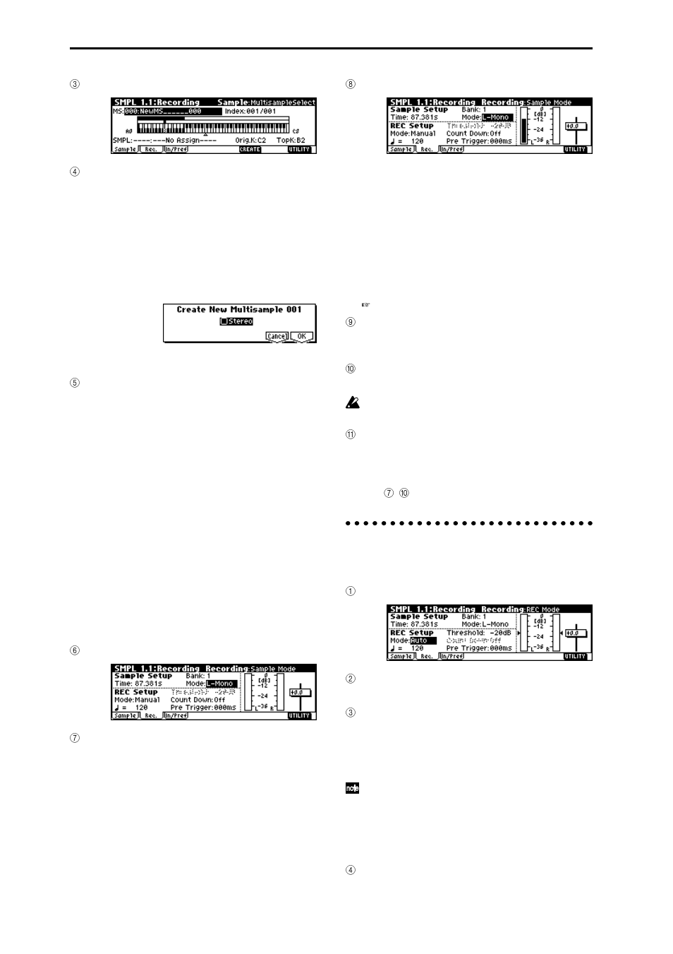 Auto sampling, P.90) | KORG TR Music Workstation Operation Guide 2E ii User Manual | Page 96 / 136