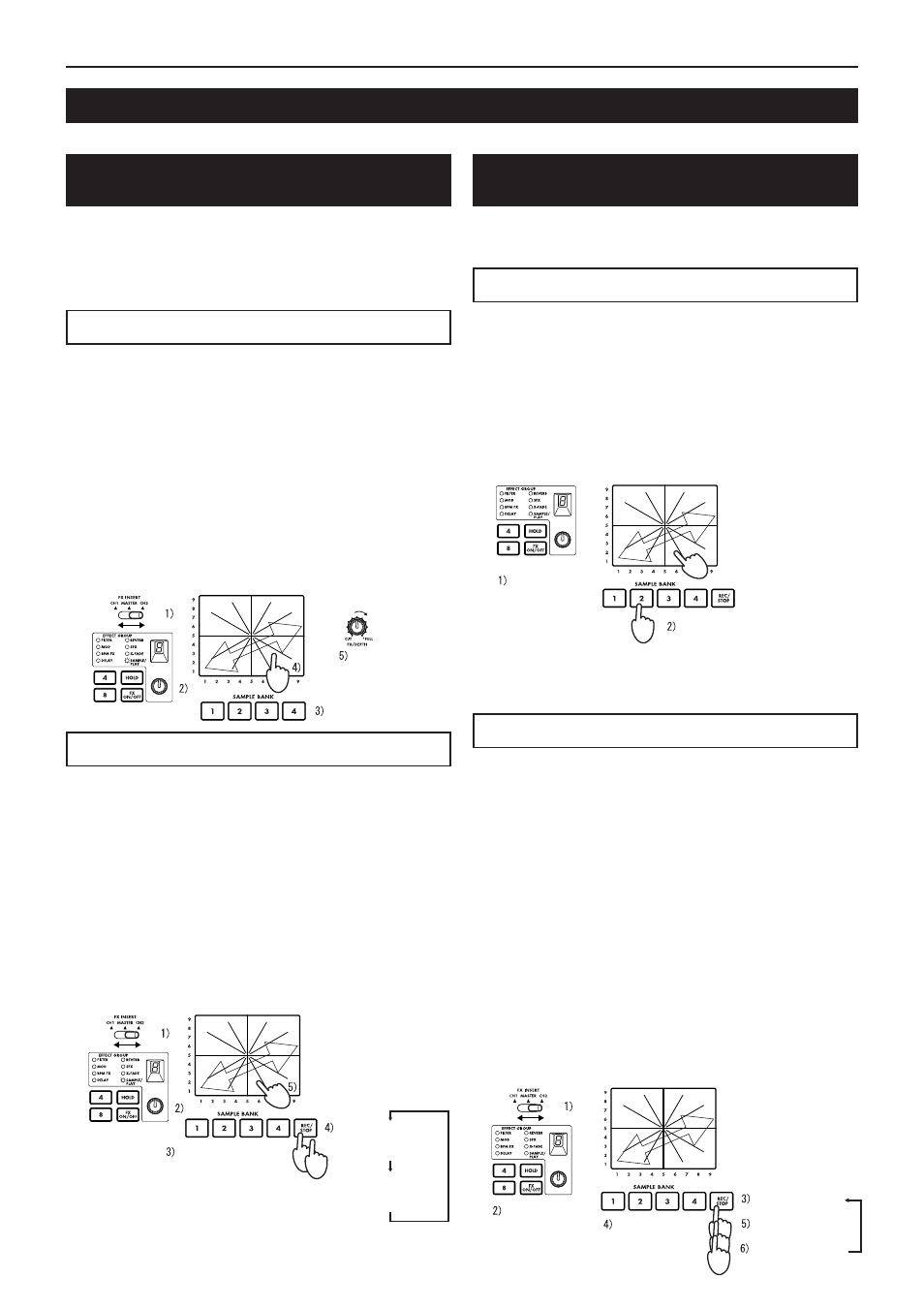 About the sample/play effects, Playback procedure, Recording procedure | KORG KM-2 User Manual | Page 8 / 35