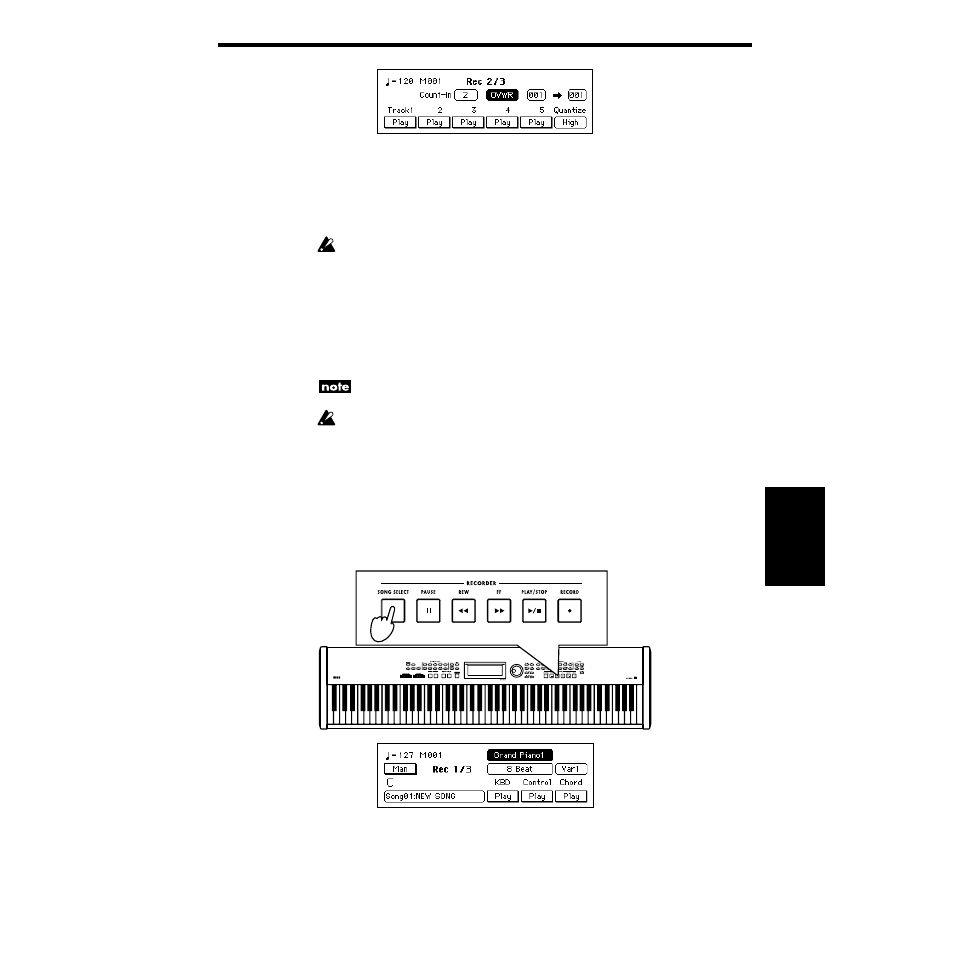 Recording with automatic accompaniment, Loading performance data that you recorded, P.51 | KORG SP-500 User Manual | Page 51 / 87