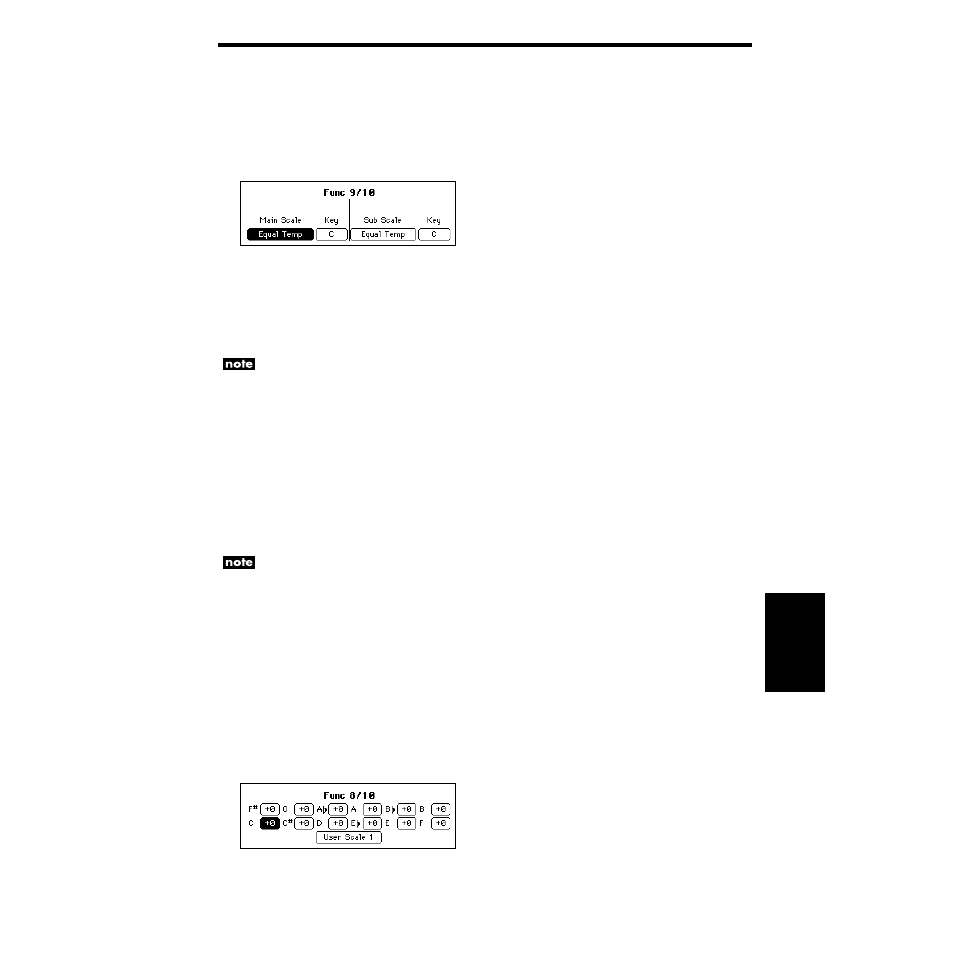 Selecting a temperament, Creating your own temperament | KORG SP-500 User Manual | Page 65 / 87