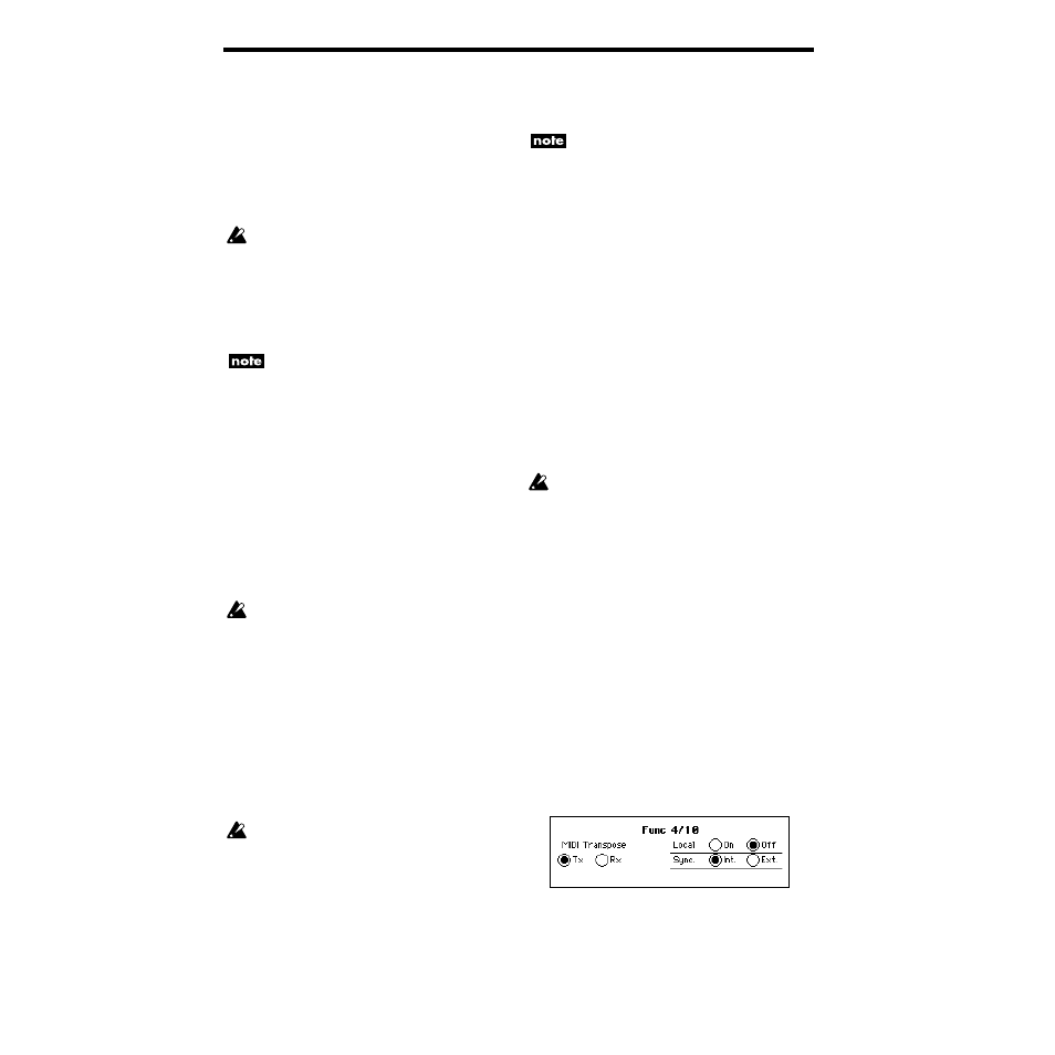 Using the sp-500 as a multi-timbral tone generator, Local on/off setting | KORG SP-500 User Manual | Page 70 / 87