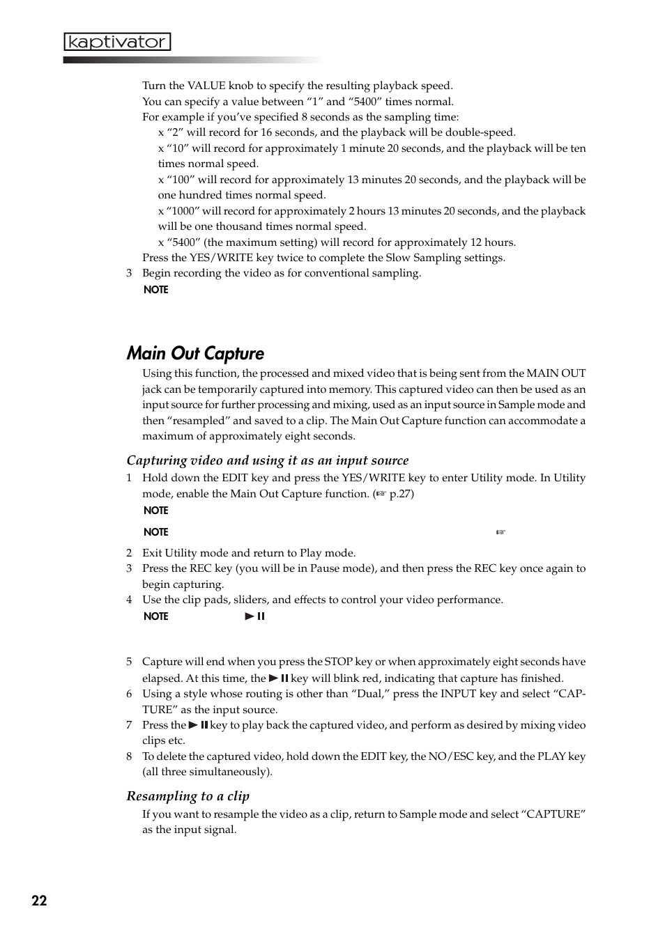 Main out capture | KORG Kaptivator KTV1 User Manual | Page 24 / 59