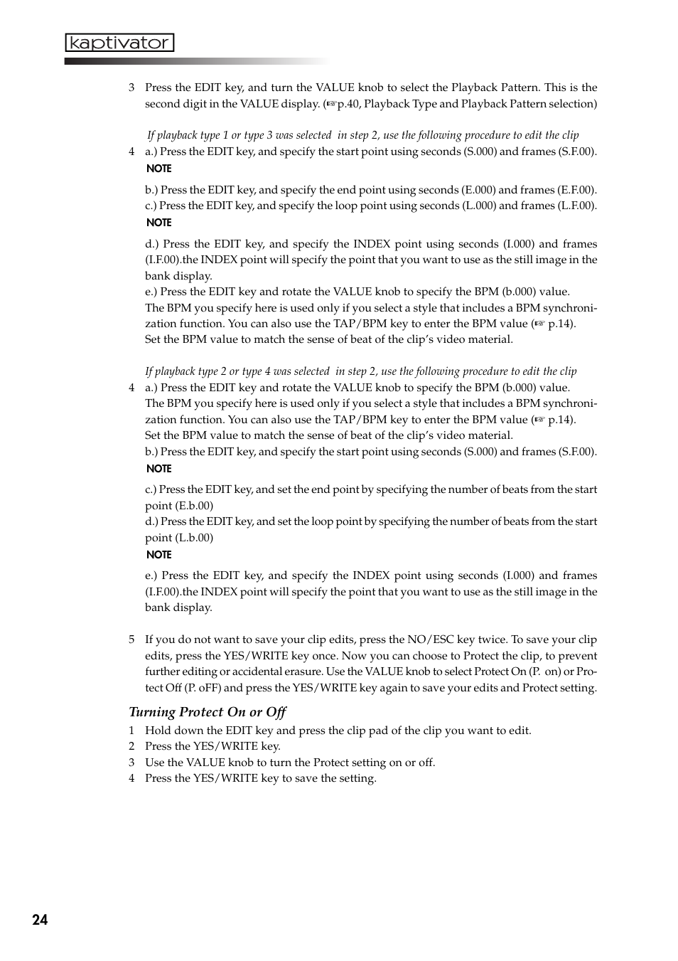 KORG Kaptivator KTV1 User Manual | Page 26 / 59