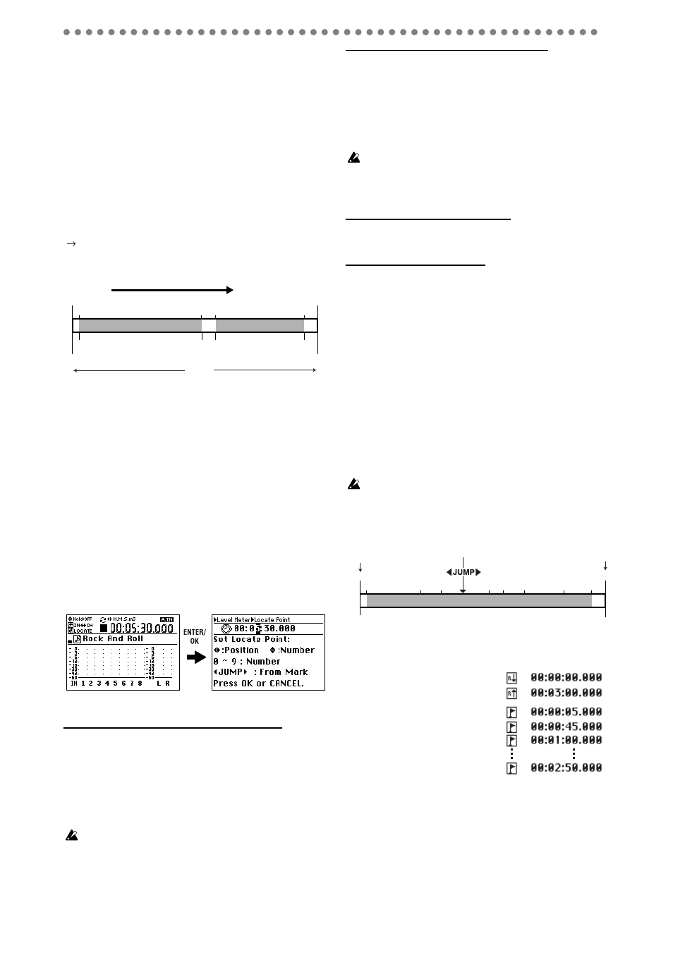 Location, 1. moving the location, Using the counter to move | Using the ff and rew buttons to move, Moving to the beginning/end of the song, Using marks to move, P.22 “2. location”), Screen, P.22 “using the counter to move”) | KORG D888 User Manual | Page 22 / 52