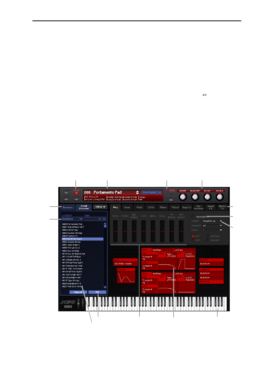 Operating procedure, Selecting a mode, Selecting programs, combinations, and multi sets | Operating procedure selecting a mode | KORG EasyStart microX User Manual | Page 23 / 33
