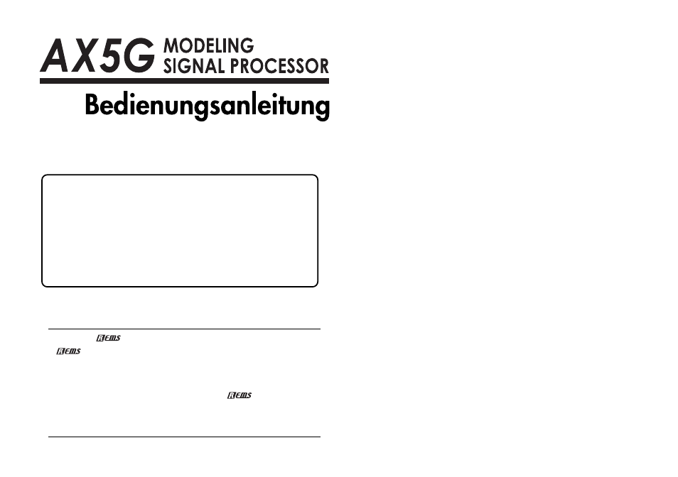Deutsch, Inhalt | KORG TONEWORKS AX5G User Manual | Page 26 / 43