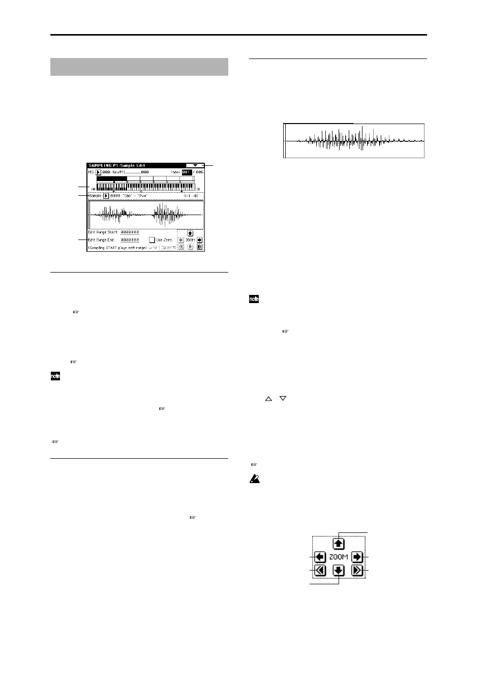 Sampling p1: sample edit, 1–1: sample edit, Edit sample data (waveform data) | KORG Triton Studio User Manual | Page 111 / 322