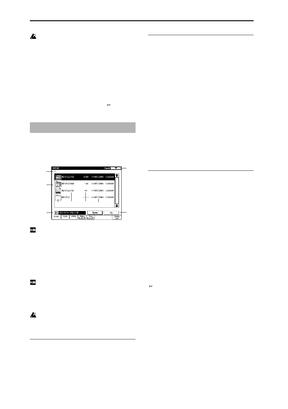 0–1: load, Load the selected file or directory into | KORG Triton Studio User Manual | Page 167 / 322