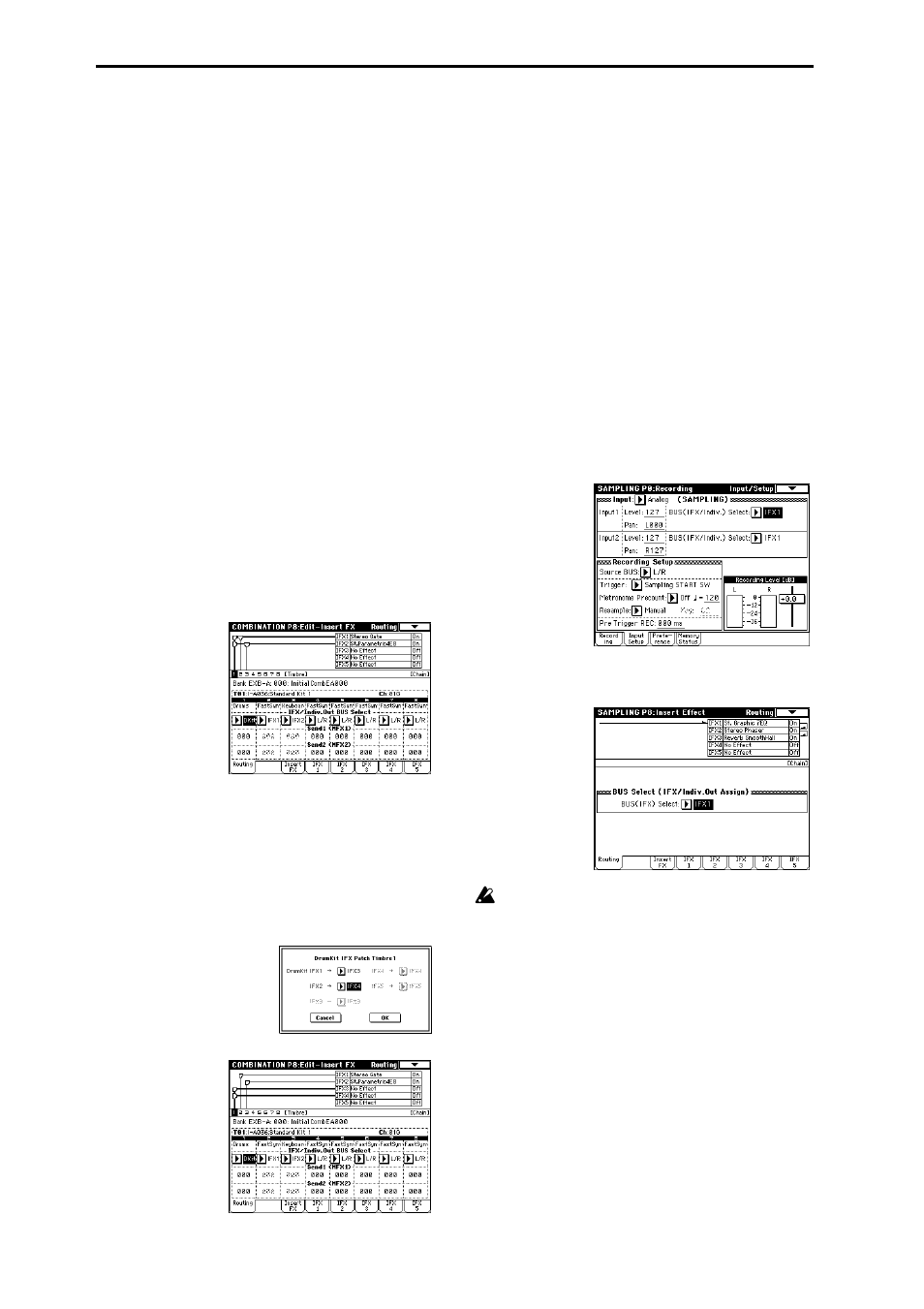 Fect while sampling. (“2–3. sampling mode” ☞p.180), (“2–3. sampling mode, P.180) | 2–4. audio input, (“2–4. audio input | KORG Triton Studio User Manual | Page 191 / 322