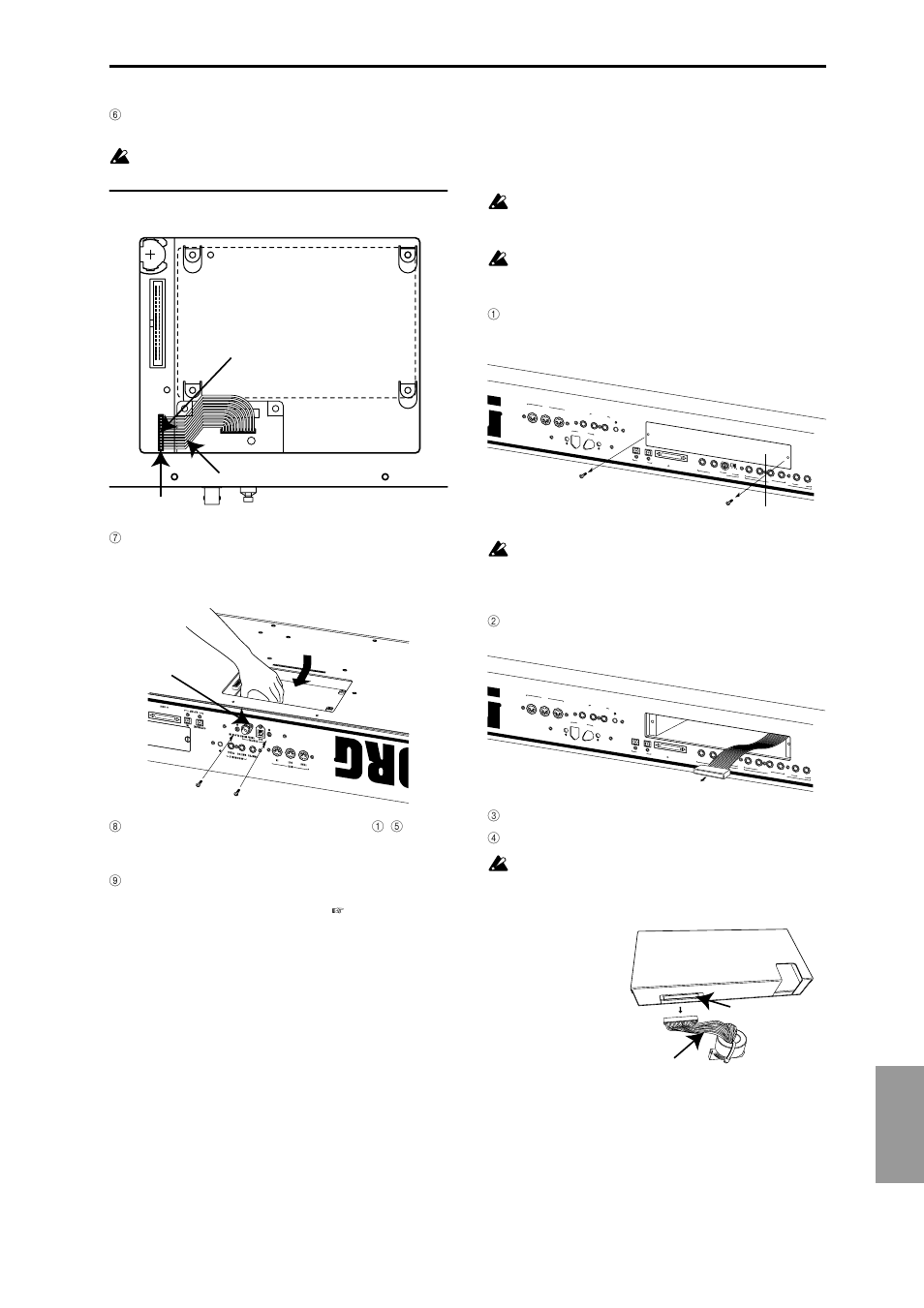 Installing the exb-mlan, Appendices 293, Reversing the procedure described in steps | Remove the exb-mlan from its bag, Rear panel | KORG Triton Studio User Manual | Page 304 / 322
