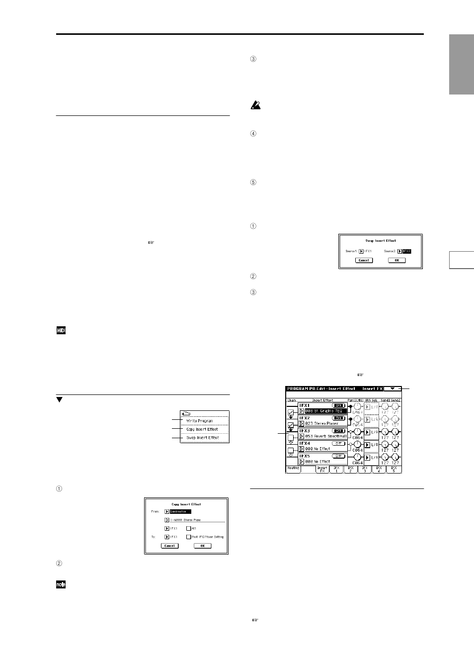 8–2: insert fx, Select insert effects and turn them on/off | KORG Triton Studio User Manual | Page 40 / 322