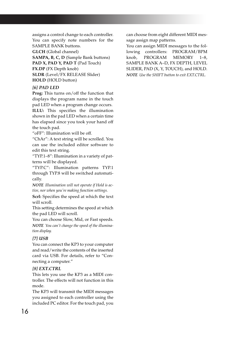 KORG KAOSS PAD KP3 User Manual | Page 15 / 75