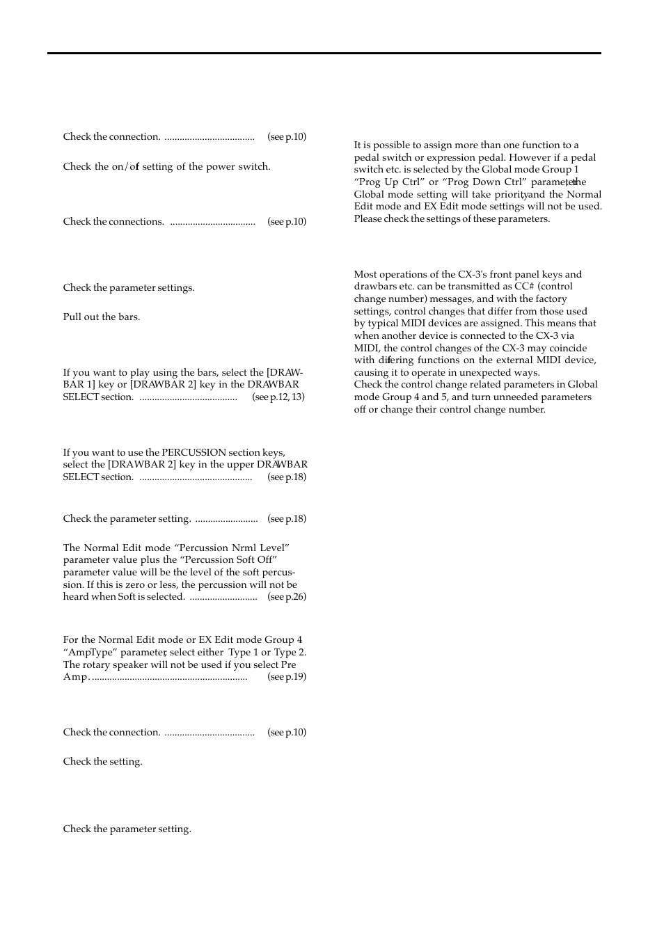 Troubleshooting | KORG BX-3 User Manual | Page 43 / 48