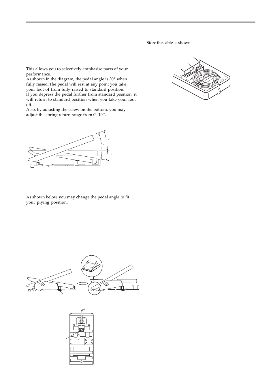 Operation of included expression pedal | KORG BX-3 User Manual | Page 44 / 48