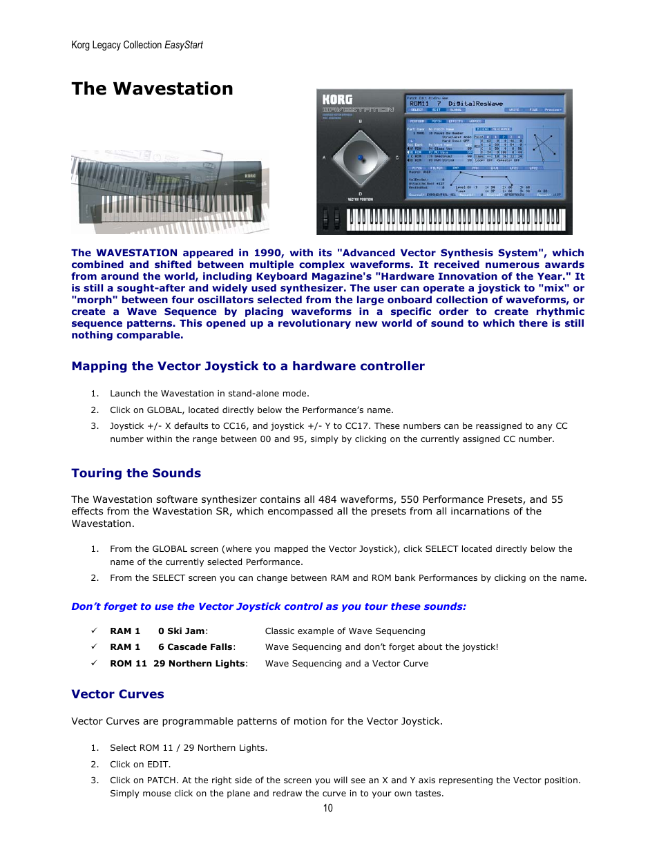 The wavestation | KORG EASYSTART MS-20 User Manual | Page 10 / 13
