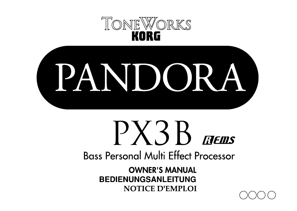 KORG PX3B User Manual | 100 pages