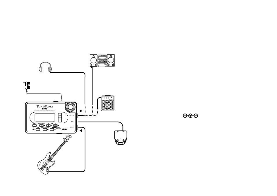 Herstellen der anschlüsse | KORG PX3B User Manual | Page 47 / 100