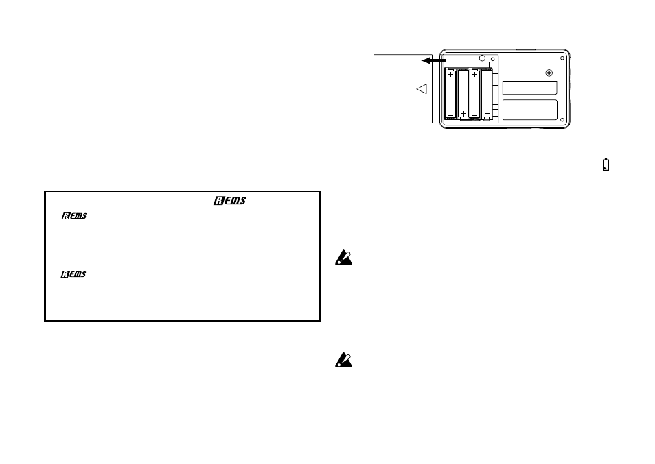 Mise sous tension, Affichage de pile épuisée | KORG PX3B User Manual | Page 73 / 100