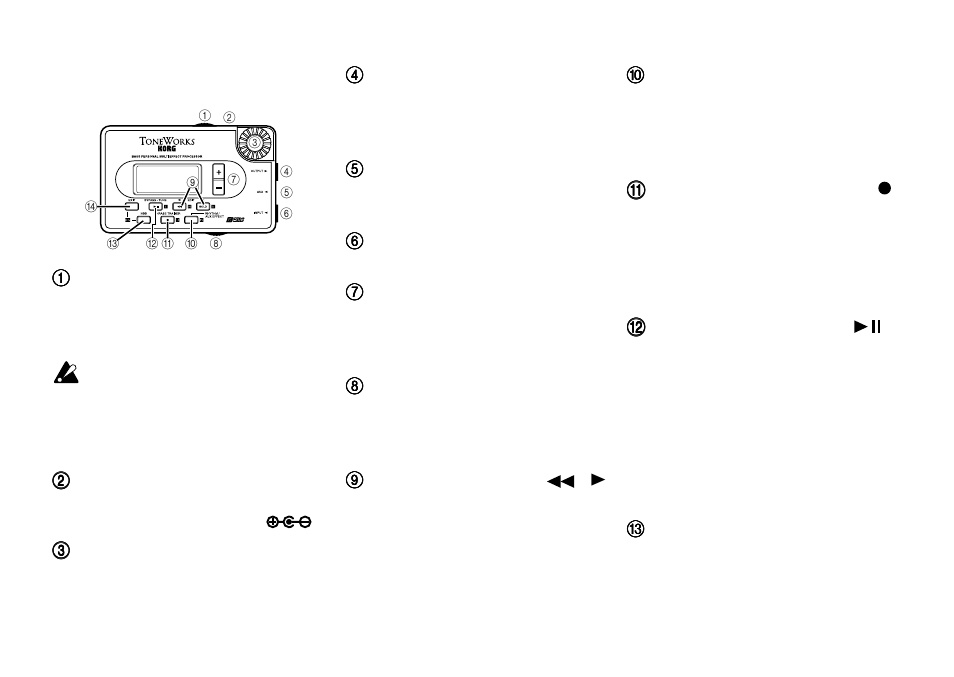 Commandes et connecteurs, Commandes et connec- teurs | KORG PX3B User Manual | Page 74 / 100