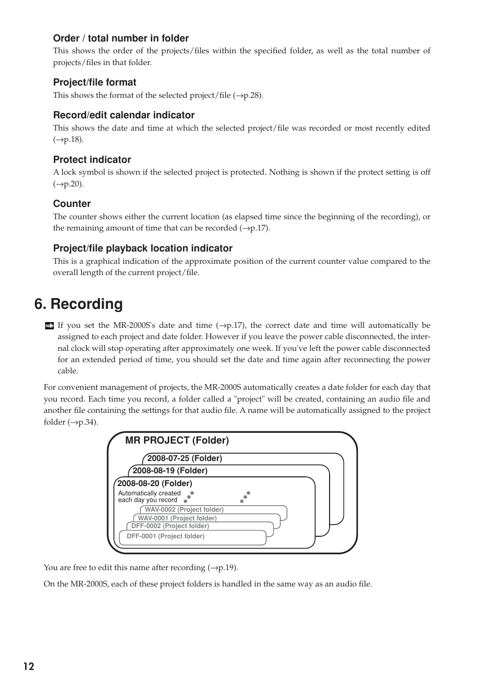 Recording | KORG MR-2000S User Manual | Page 12 / 42