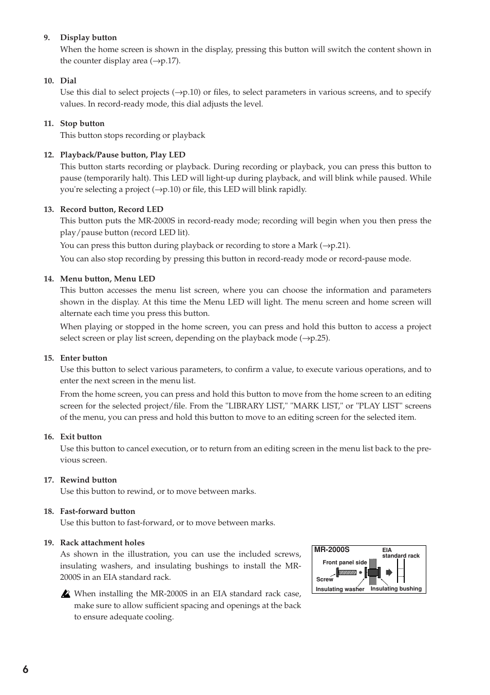 KORG MR-2000S User Manual | Page 6 / 42