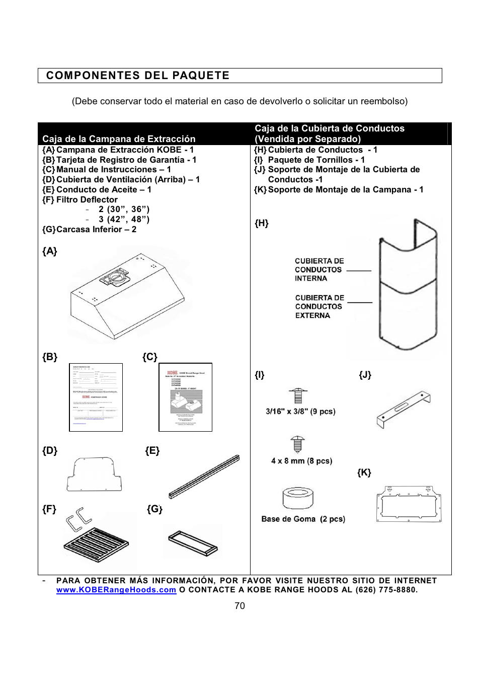 Kobe Range Hoods CH7948SQB User Manual | Page 72 / 102