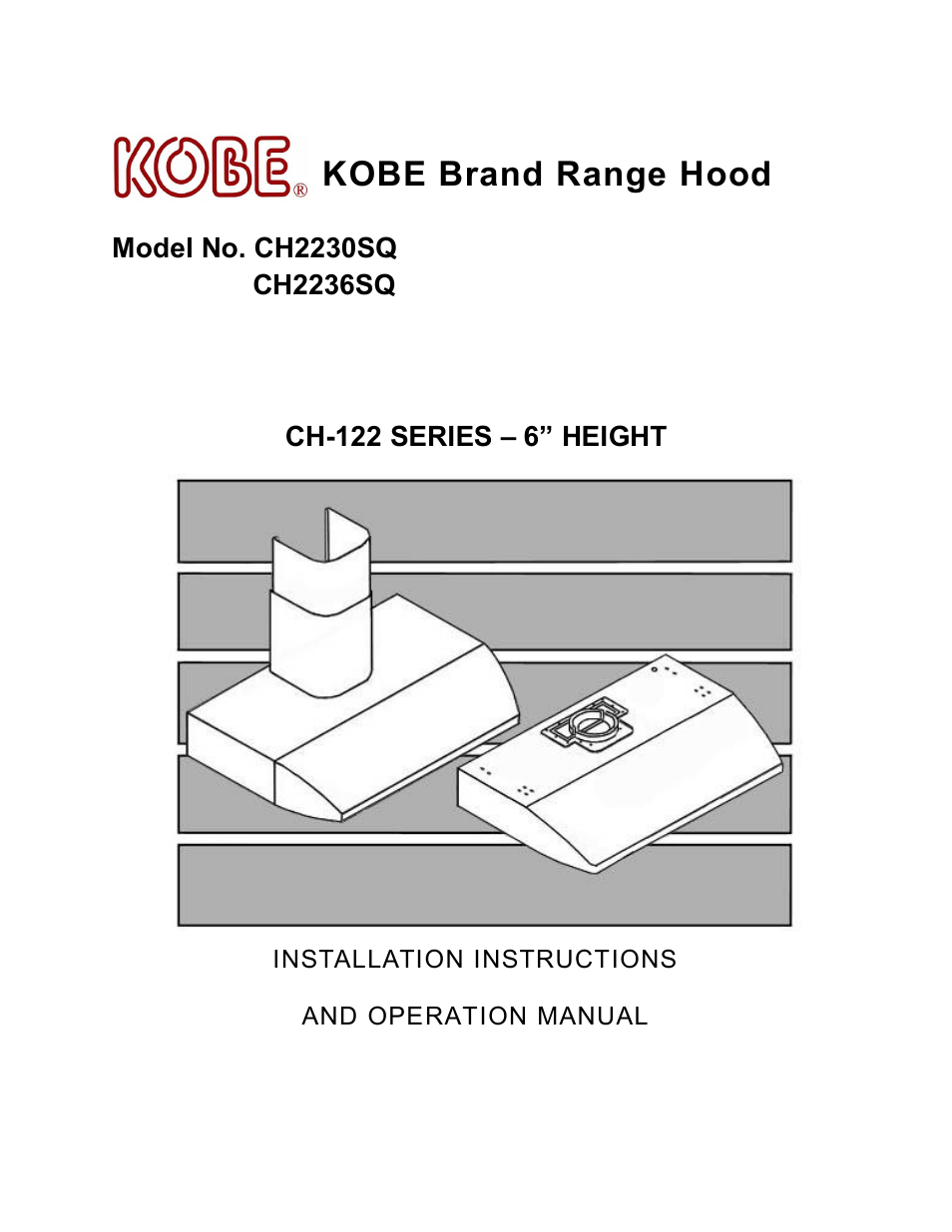 Kobe Range Hoods CH2230SQ User Manual | 31 pages