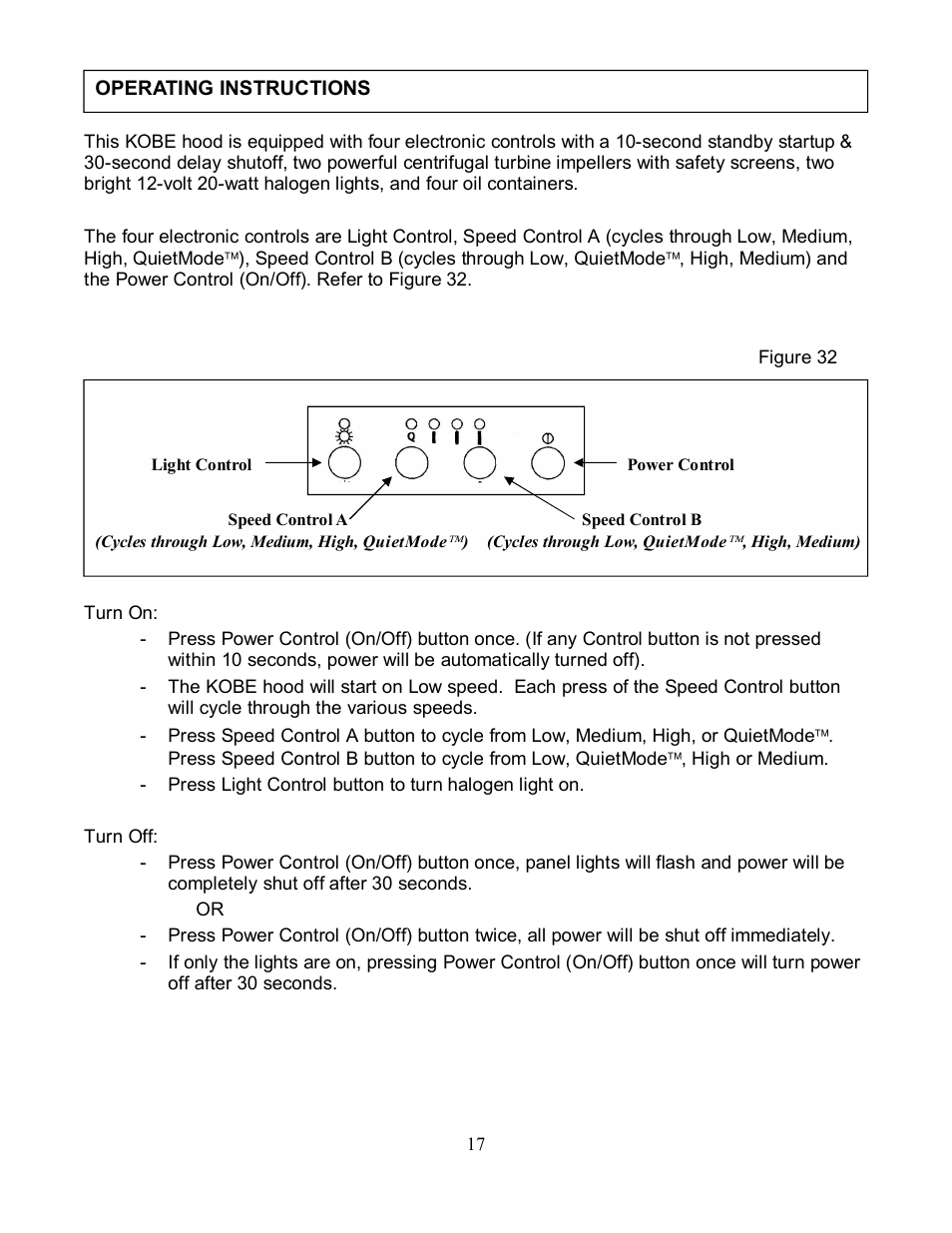 Kobe Range Hoods CH2230SQ User Manual | Page 19 / 31