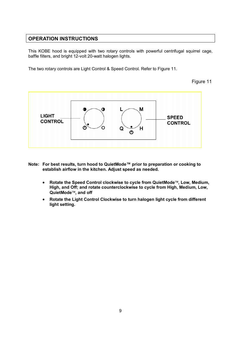 Kobe Range Hoods IS2142SQB User Manual | Page 11 / 66