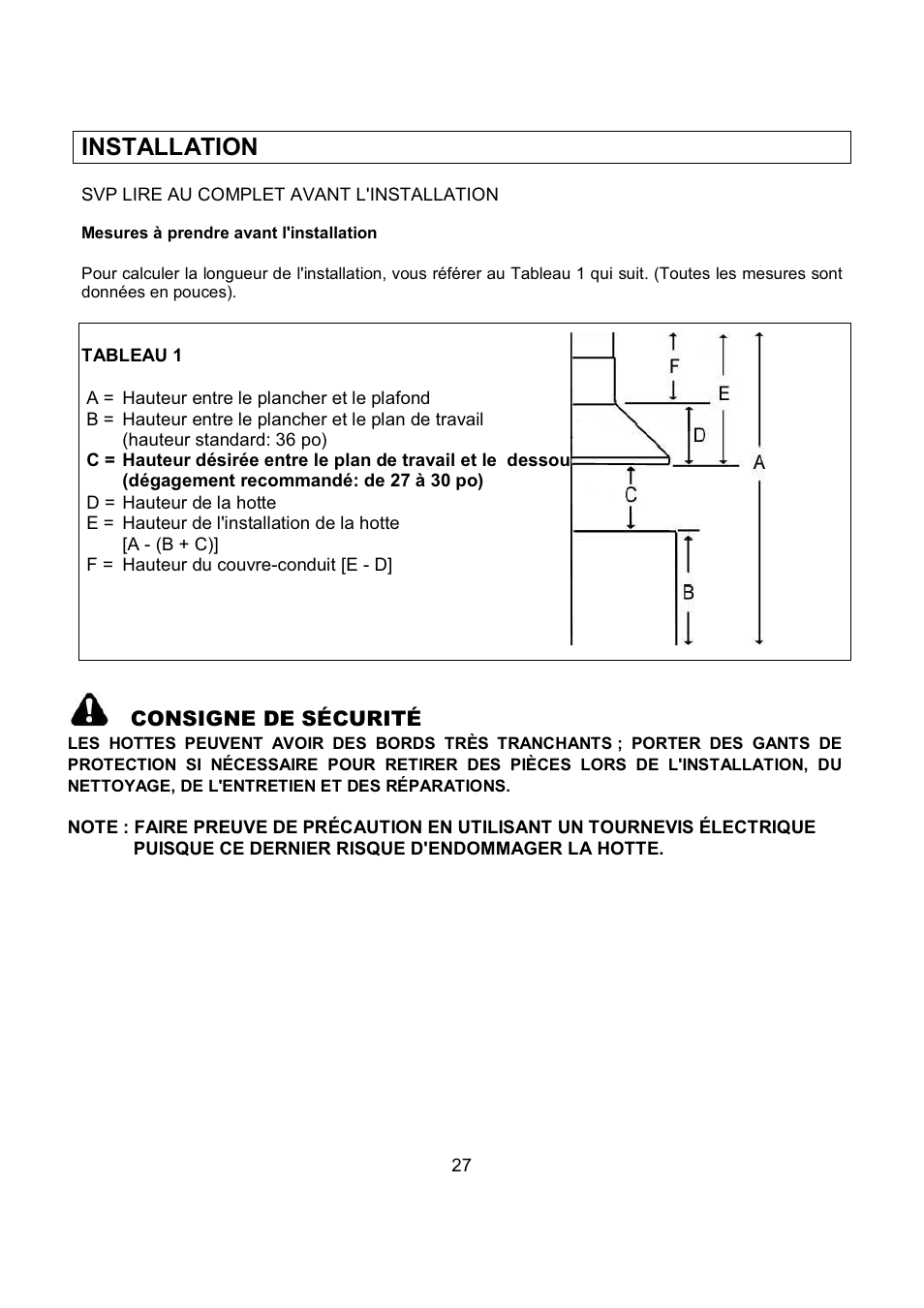 Installation | Kobe Range Hoods RA9236SQB User Manual | Page 29 / 68