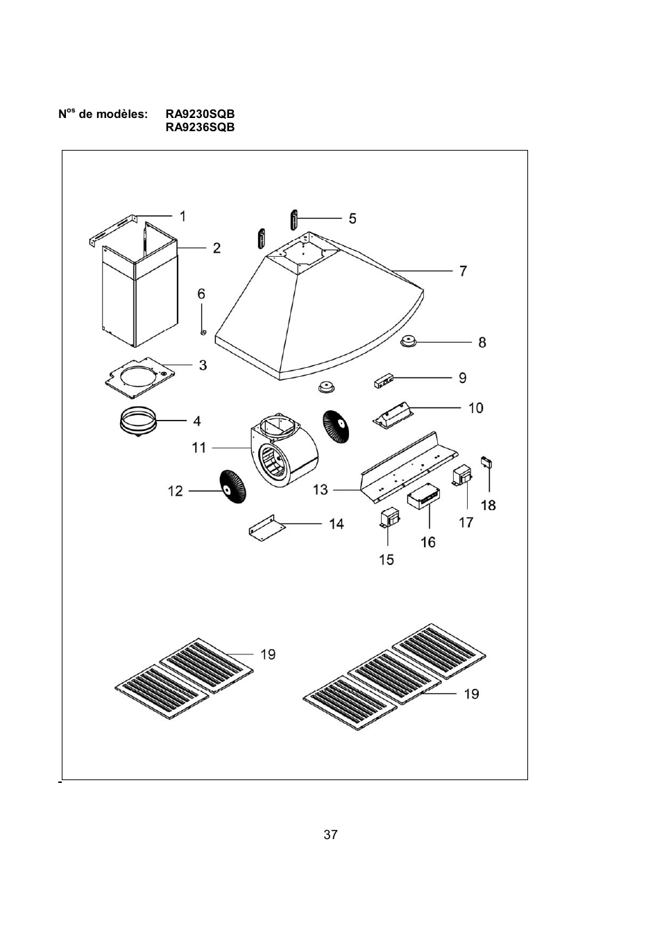 Kobe Range Hoods RA9236SQB User Manual | Page 39 / 68