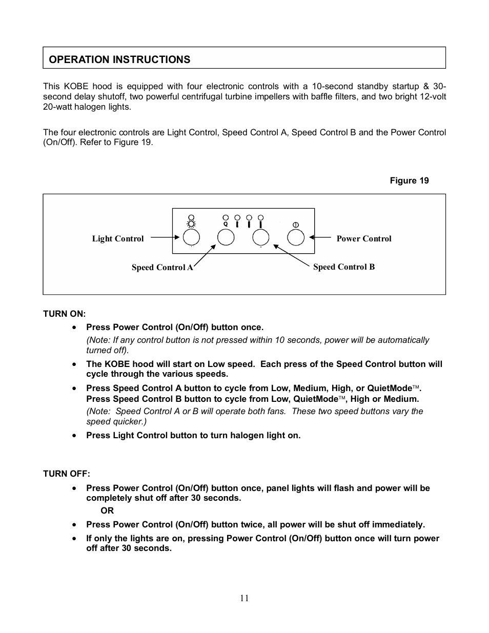 Kobe Range Hoods CH9130SQB User Manual | Page 13 / 27