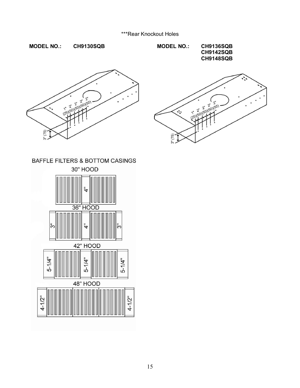 Kobe Range Hoods CH9130SQB User Manual | Page 17 / 27