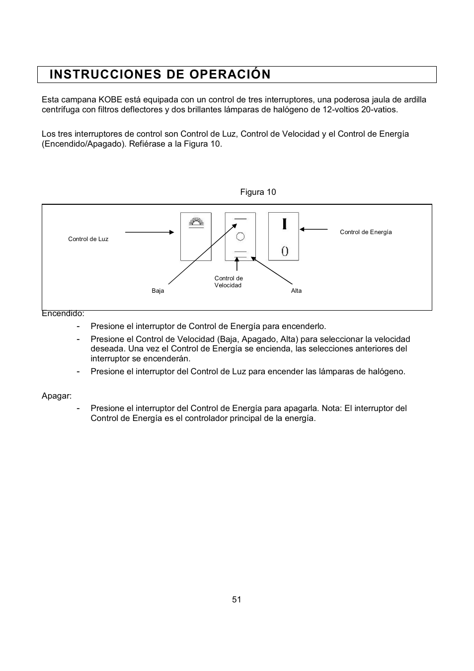 Instrucciones de operación | Kobe Range Hoods RA2830SB User Manual | Page 53 / 66