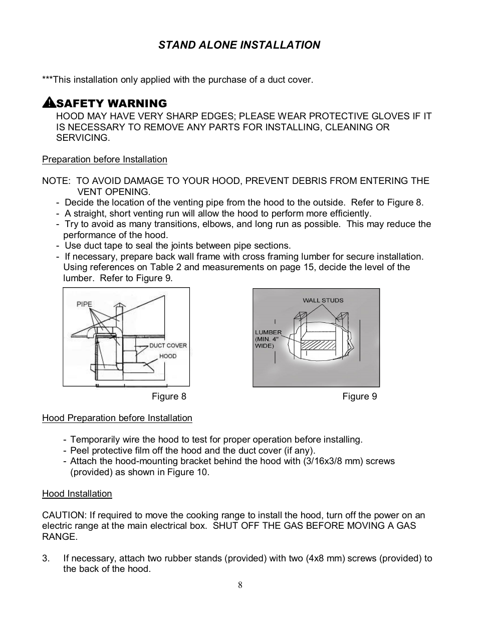 Kobe Range Hoods RA3830S User Manual | Page 10 / 24