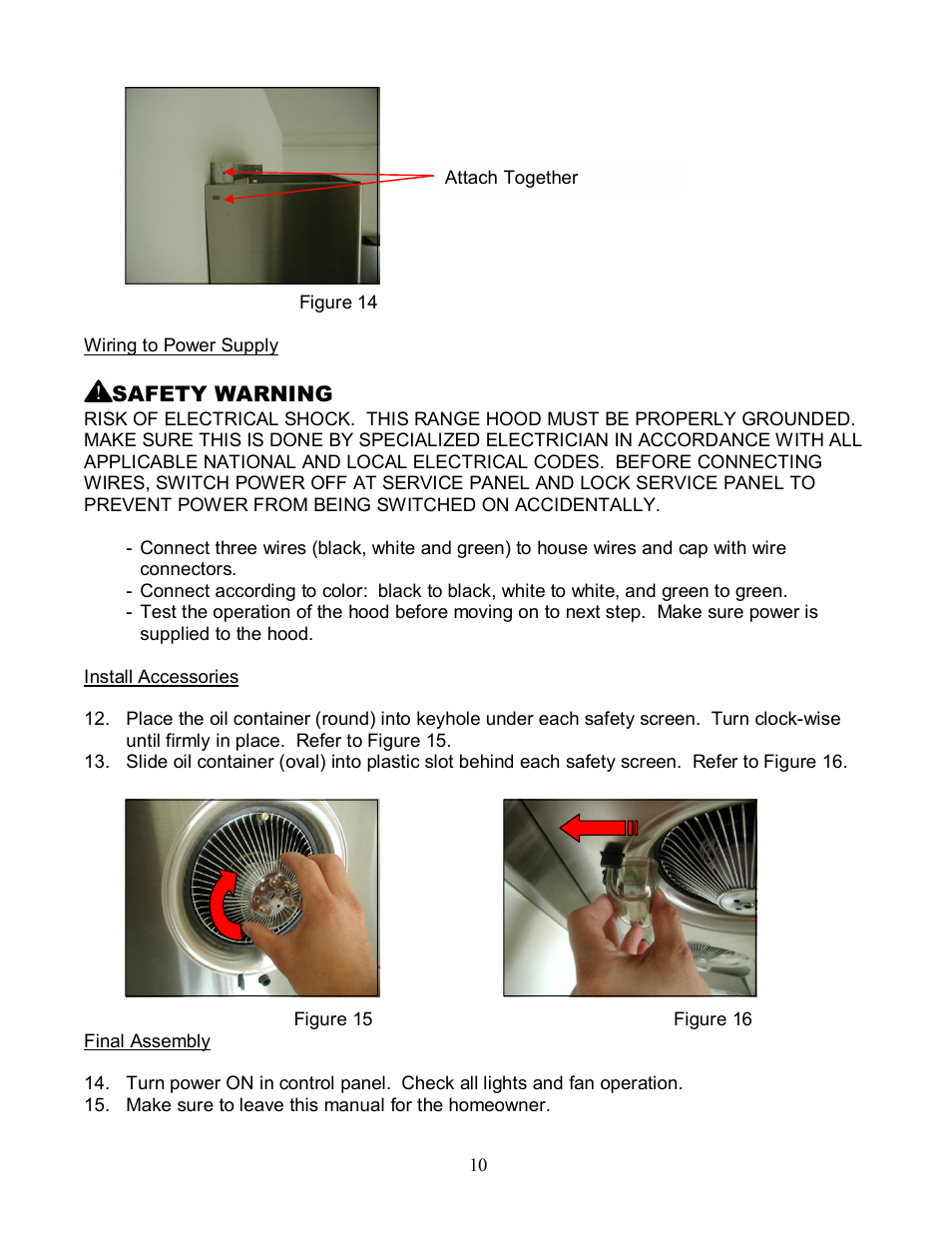 Kobe Range Hoods RA3830S User Manual | Page 12 / 24